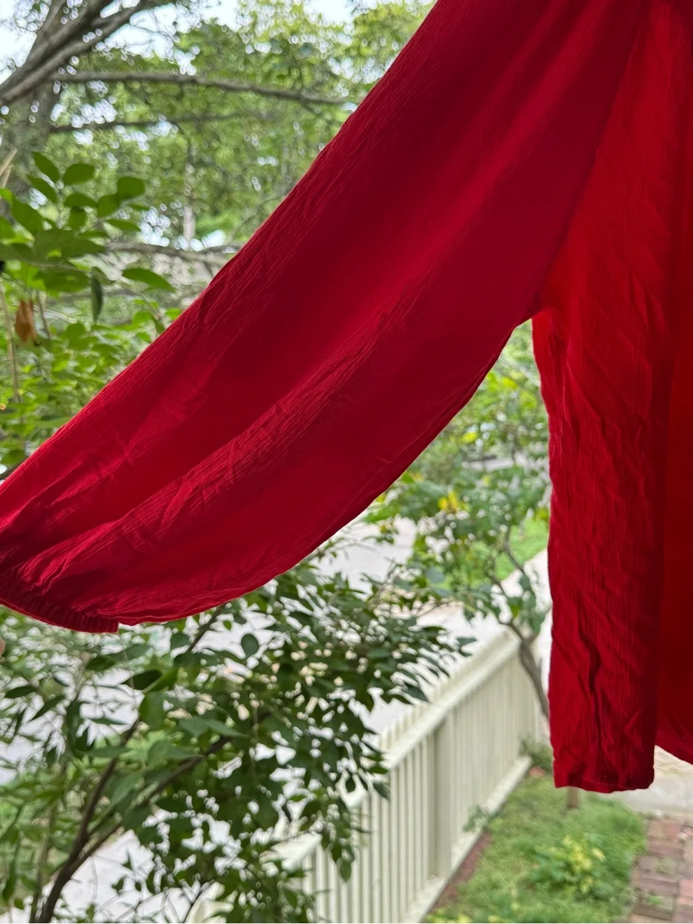 Knox Rose Bright Red Long-Sleeve Flowing Tunic